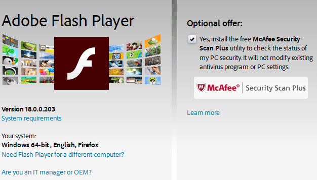 windows xp pro adobe flash player for firefox 40.3 browser