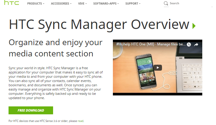 htc sync manager android