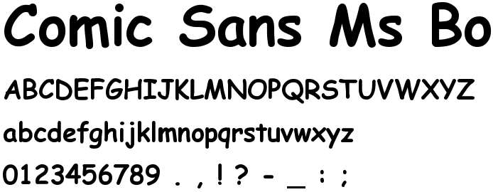 Шрифт comic sans